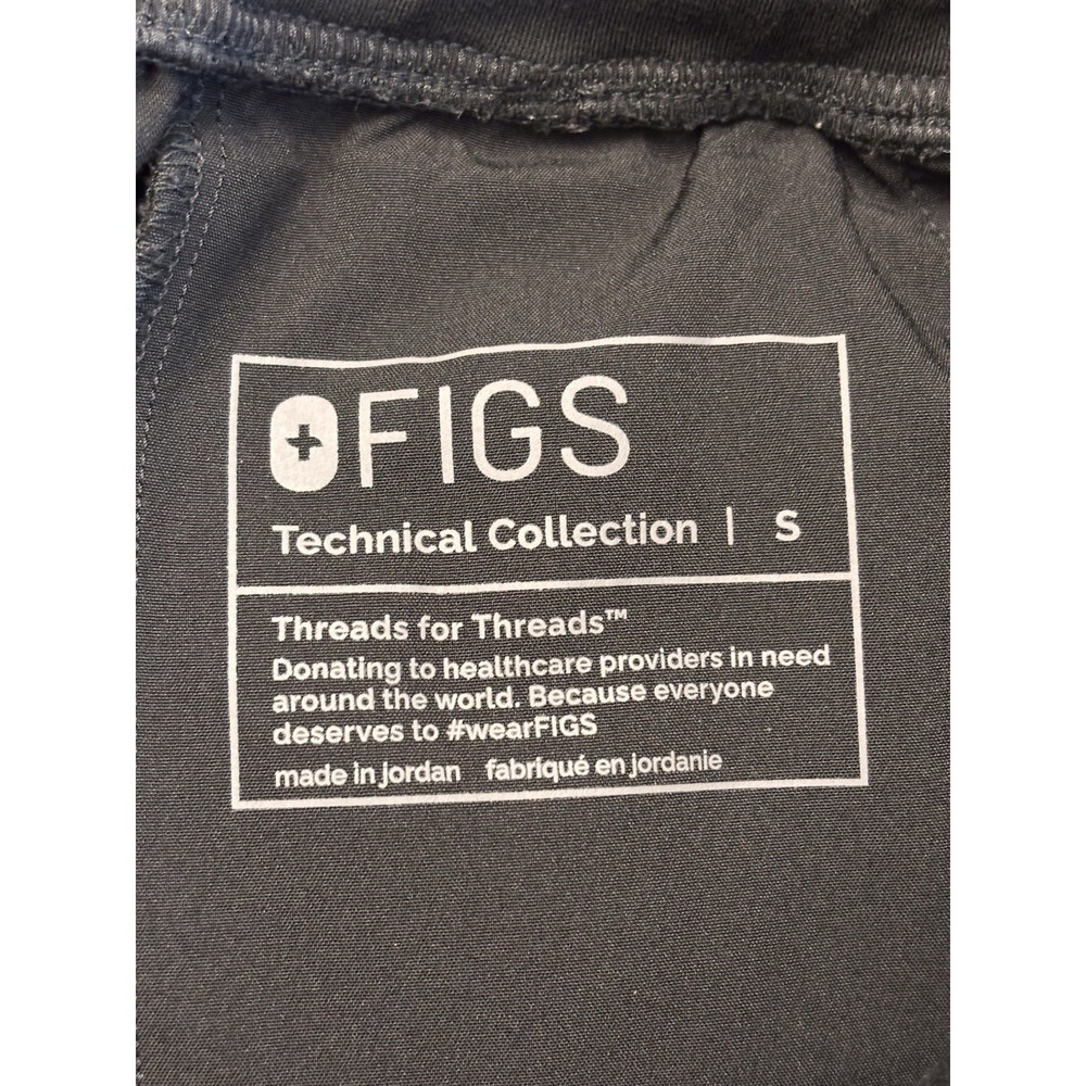 FIGS Womens S Black Madryn High Waisted Flare Scrub Pants Healthcare Stretch - Picture 5 of 8